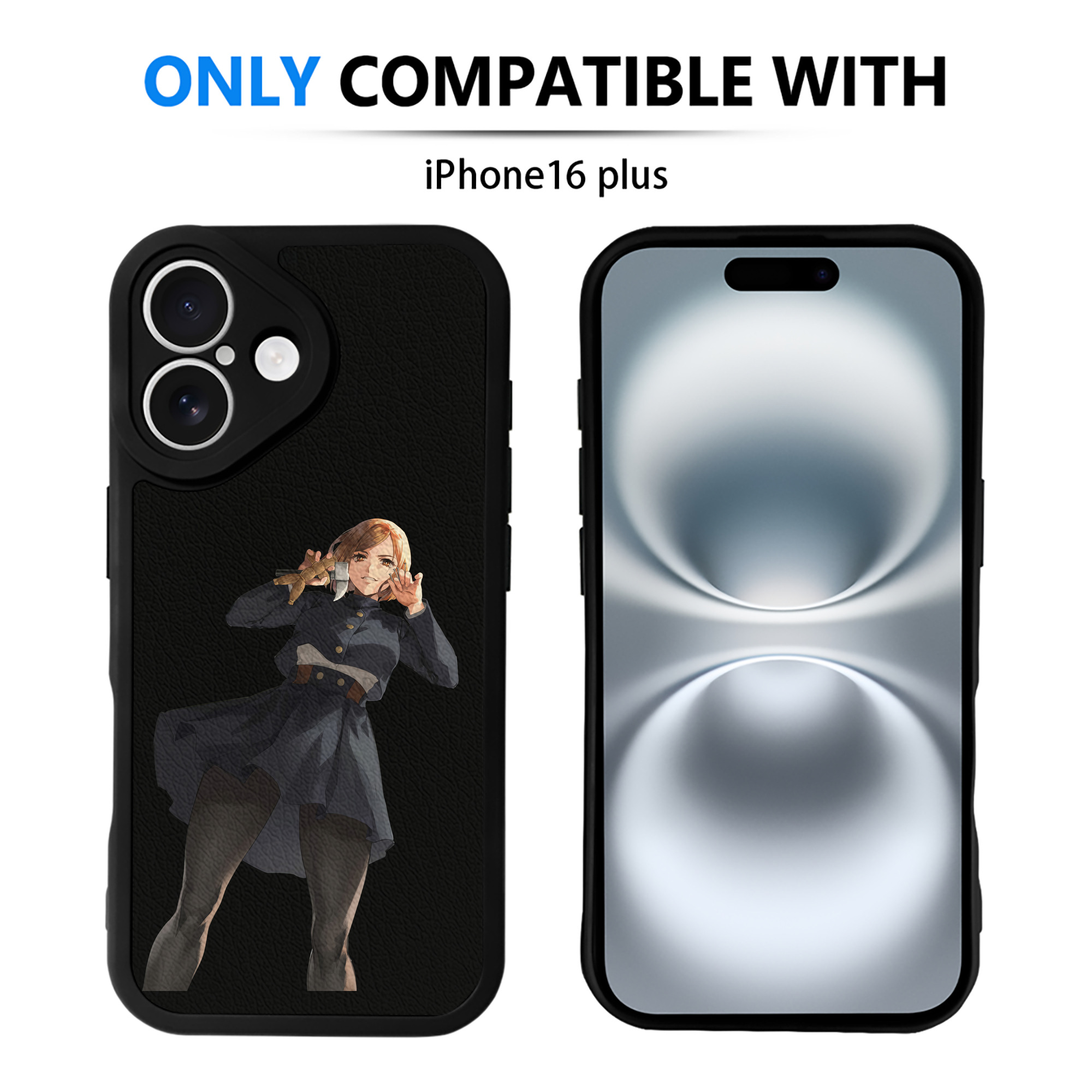 （画像用） 呪術廻戦 Jujutsu Kaisen 【iPhone 16シリーズ対応】シリコンスマホケース（レザー調） 材質：シリコン